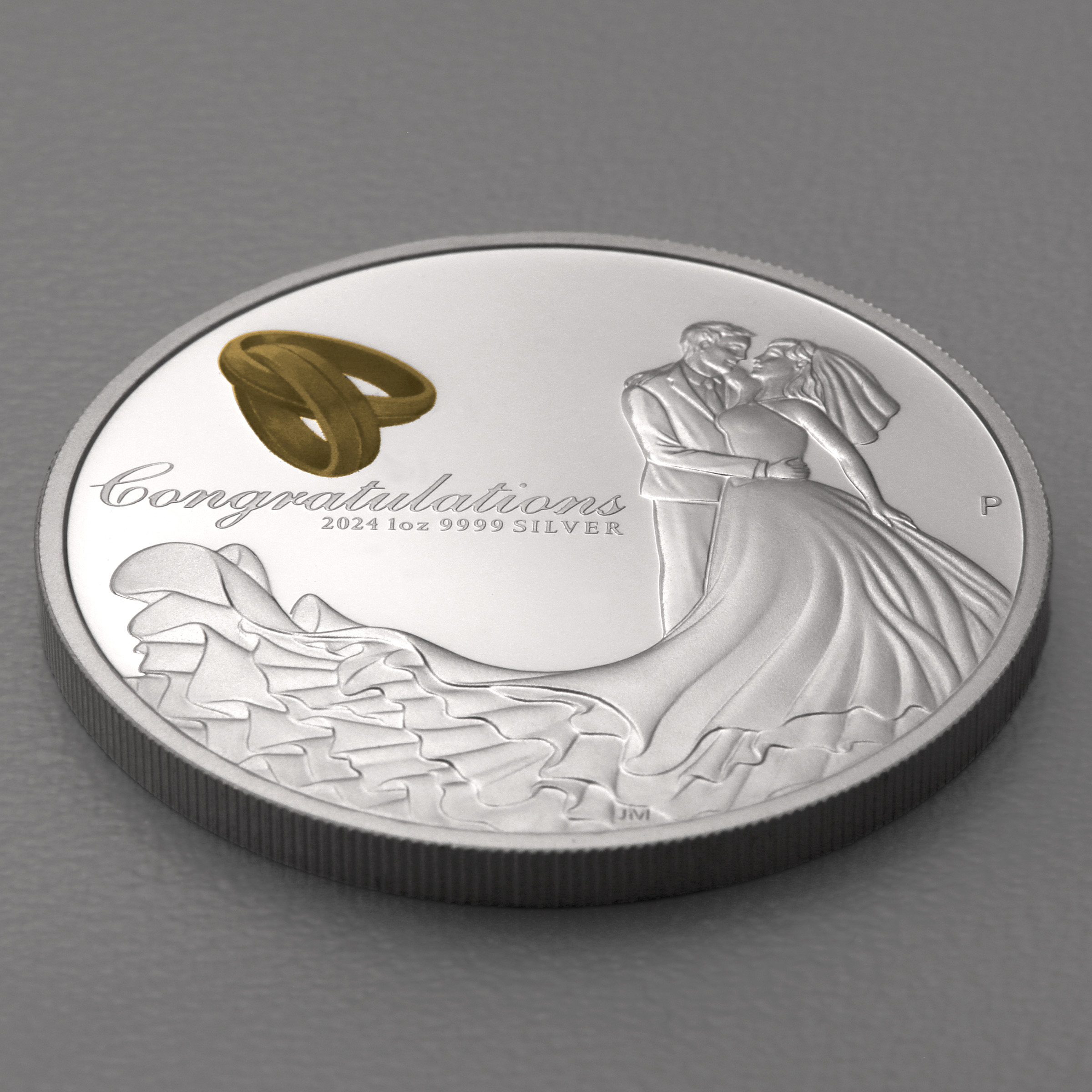 Silbermünze 1oz "Wedding" 2024 (PP/koloriert) (Australien) - Detailansicht 2