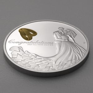 Silbermünze 1oz "Wedding" 2024 (PP/koloriert) (Australien) - Miniaturansicht 3