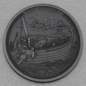 Silbermünze 1/2oz "Ship Burial" 2022 (AF) Vikings (Samoa) - Hauptansicht