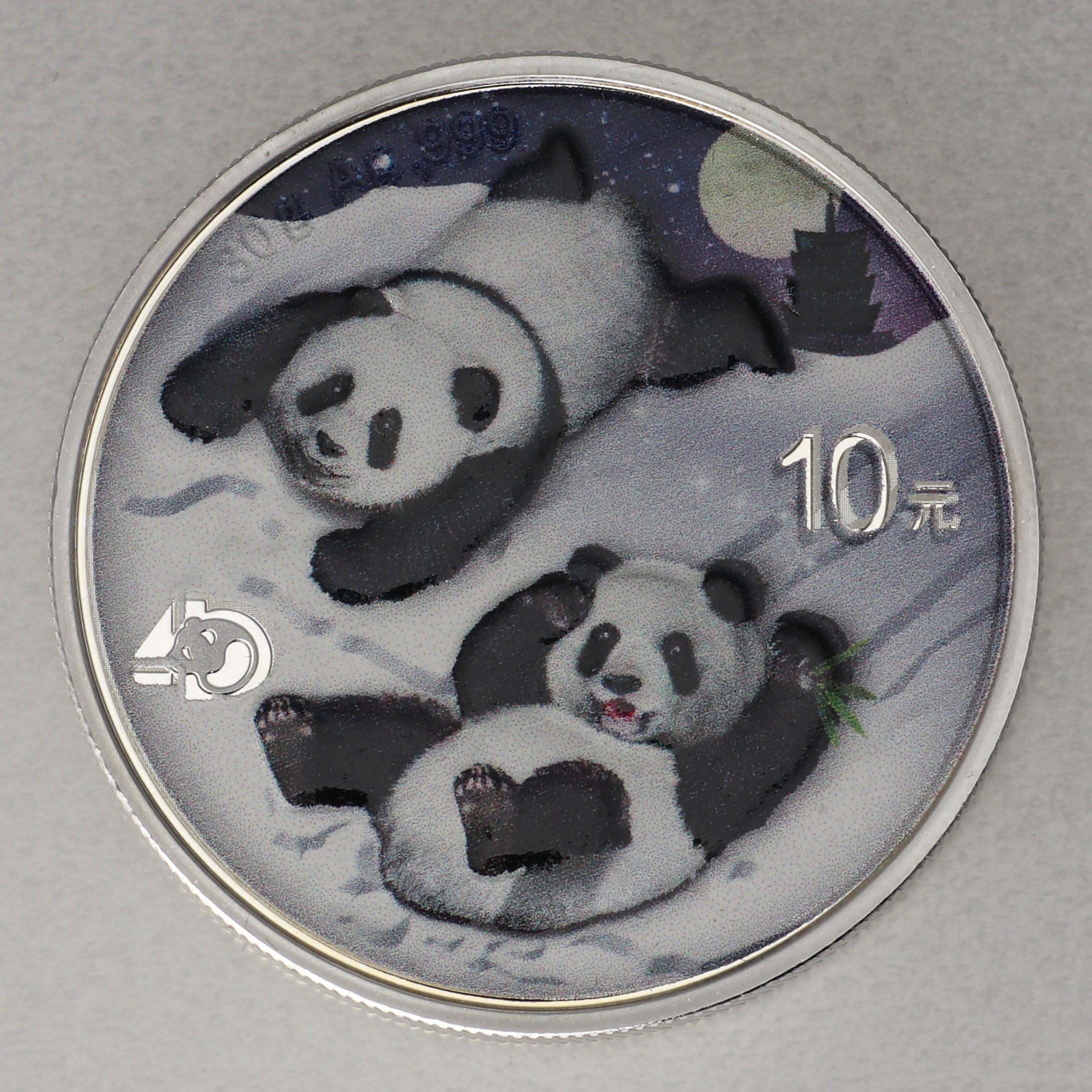 Silbermünzen 2 x 30g "Panda" 2022 (koloriert) Set – 2-teilig Night & Day (China) - Detailansicht 2