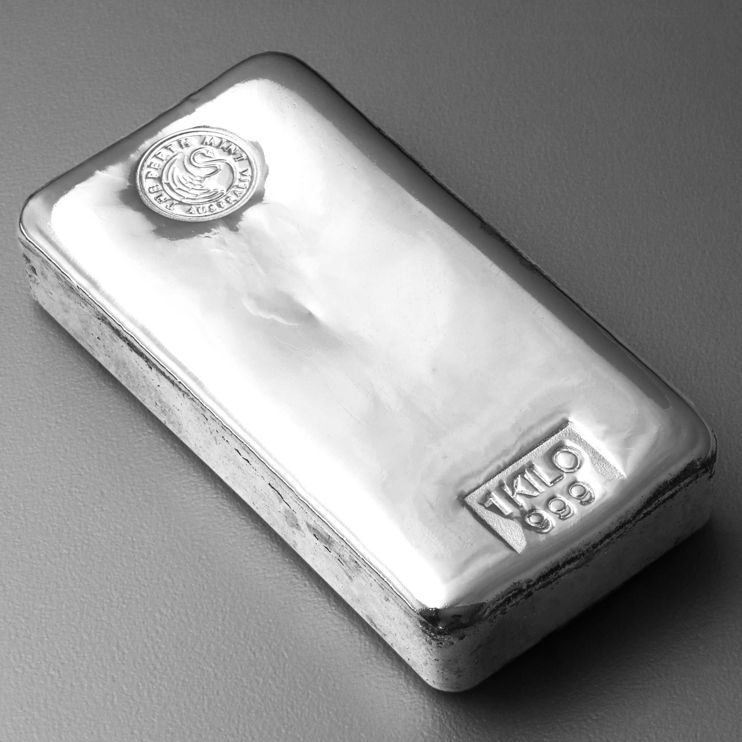 Silberbarren 1kg Perth Mint, gegossen - Detailansicht 2