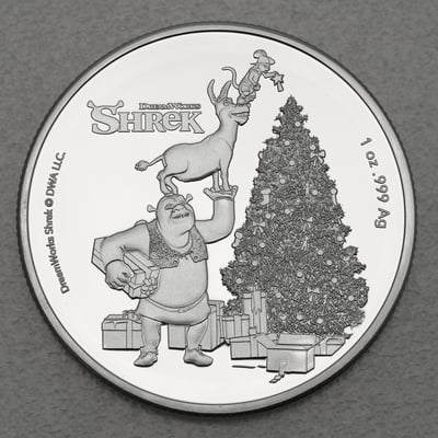 Silbermünze 1oz "Shrek" 2021 Weihnachten (Fidschi) - Miniaturansicht 1