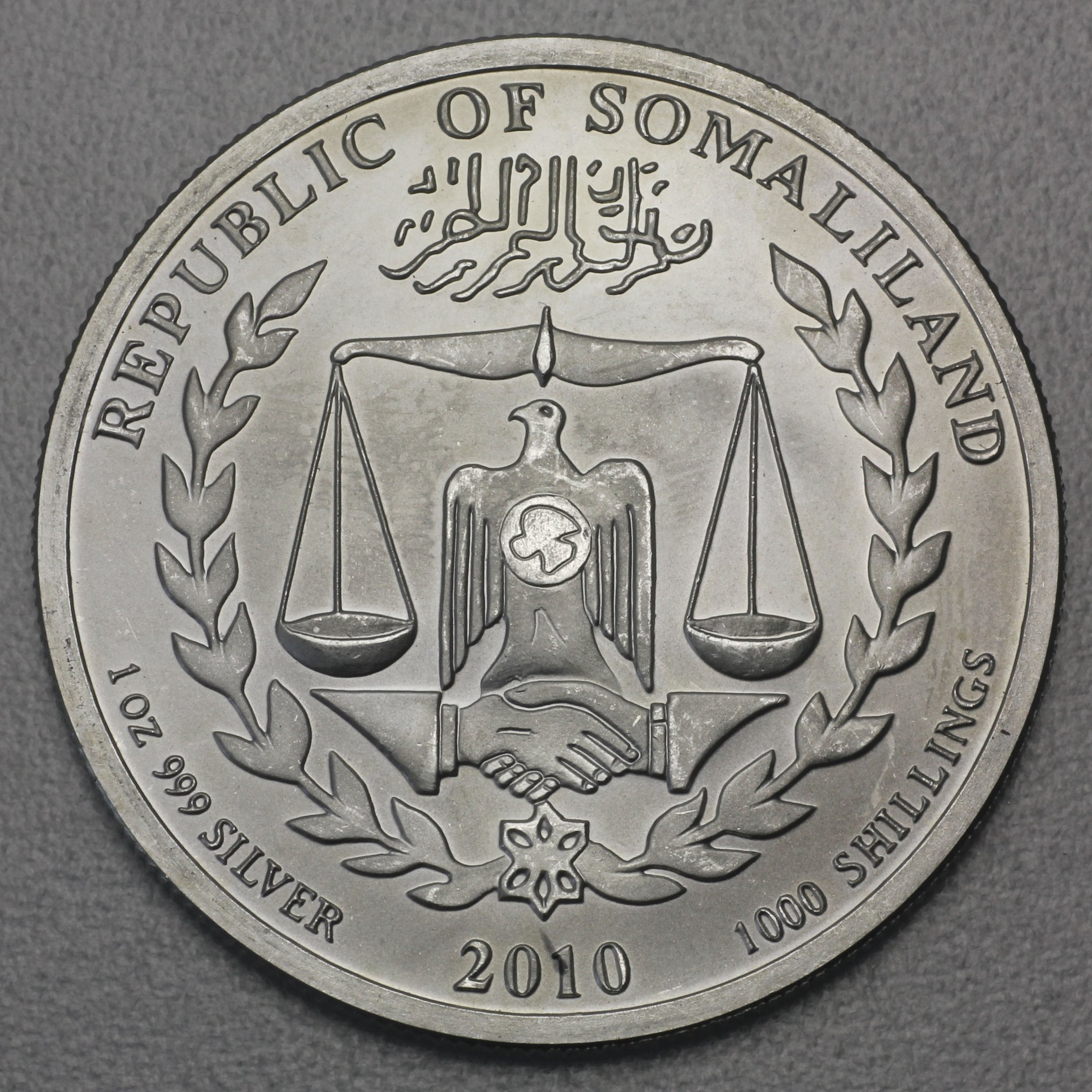 Silbermünze 1oz "Tiger" 2010 Somaliland Lunar – Year of the Tiger (Somalia) - Detailansicht 1
