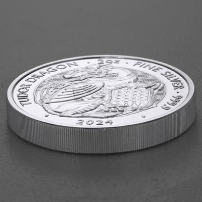 Silbermünze 2oz "Tudor Dragon" 2024 Royal Tudor Beasts (Großbritannien) - Miniaturansicht 3