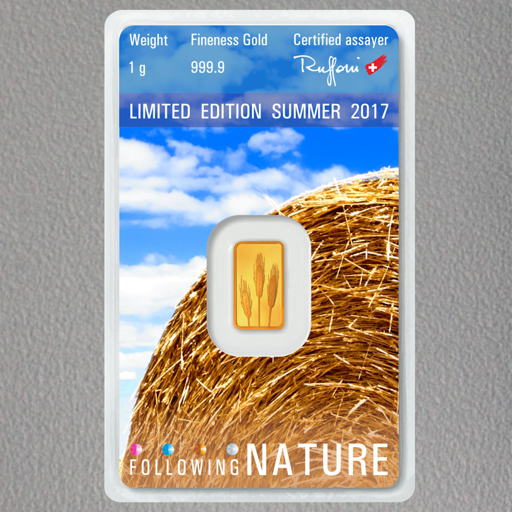 Goldbarren (4x 1g) "Following Nature" ARGOR - Detailansicht 4