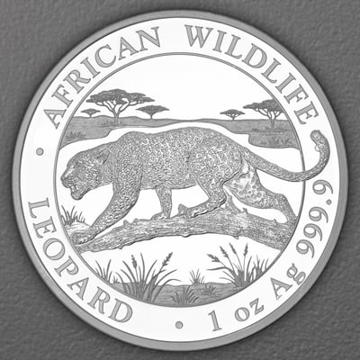 Silbermünze 1oz "Leopard" 2026 African Wildlife 19% (Somalia) - Hauptansicht