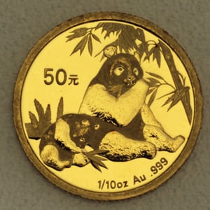 Goldmünze 1/10oz "Panda" 2007 (China) - Hauptansicht