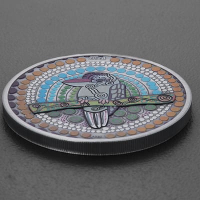 Silbermünze 2oz "Kookaburra Kaa Kaa" 2024 (AF/koloriert) (Australien) - Miniaturansicht 3