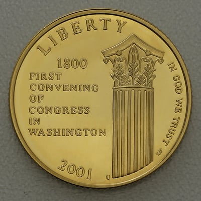 Goldmünze 5 Dollar "Capitol Visitor Center" 2001 (PP) (USA) - Miniaturansicht 1