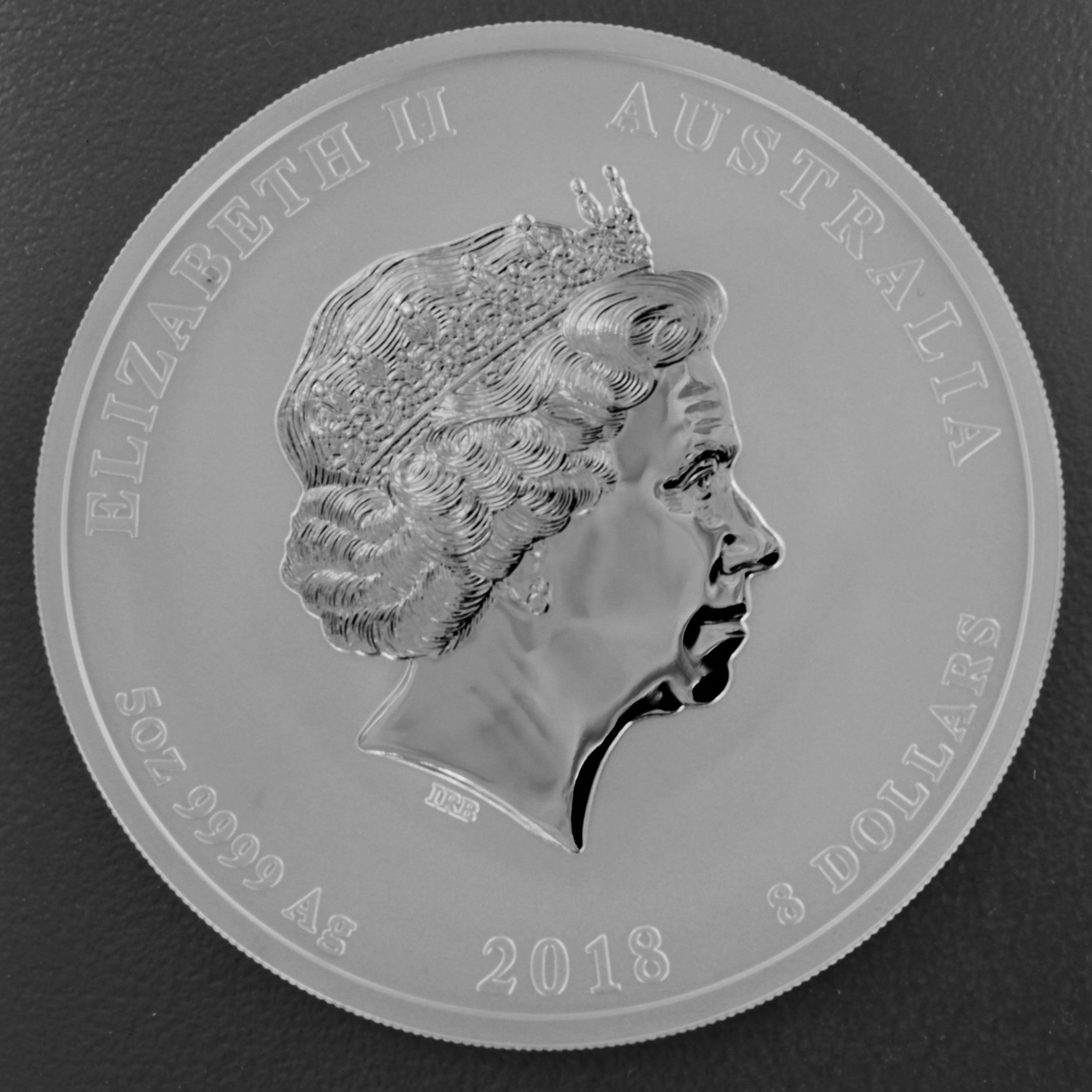 Silbermünze 5oz "Hund" 2018 Lunar II – Year of the Dog (Australien) - Detailansicht 1