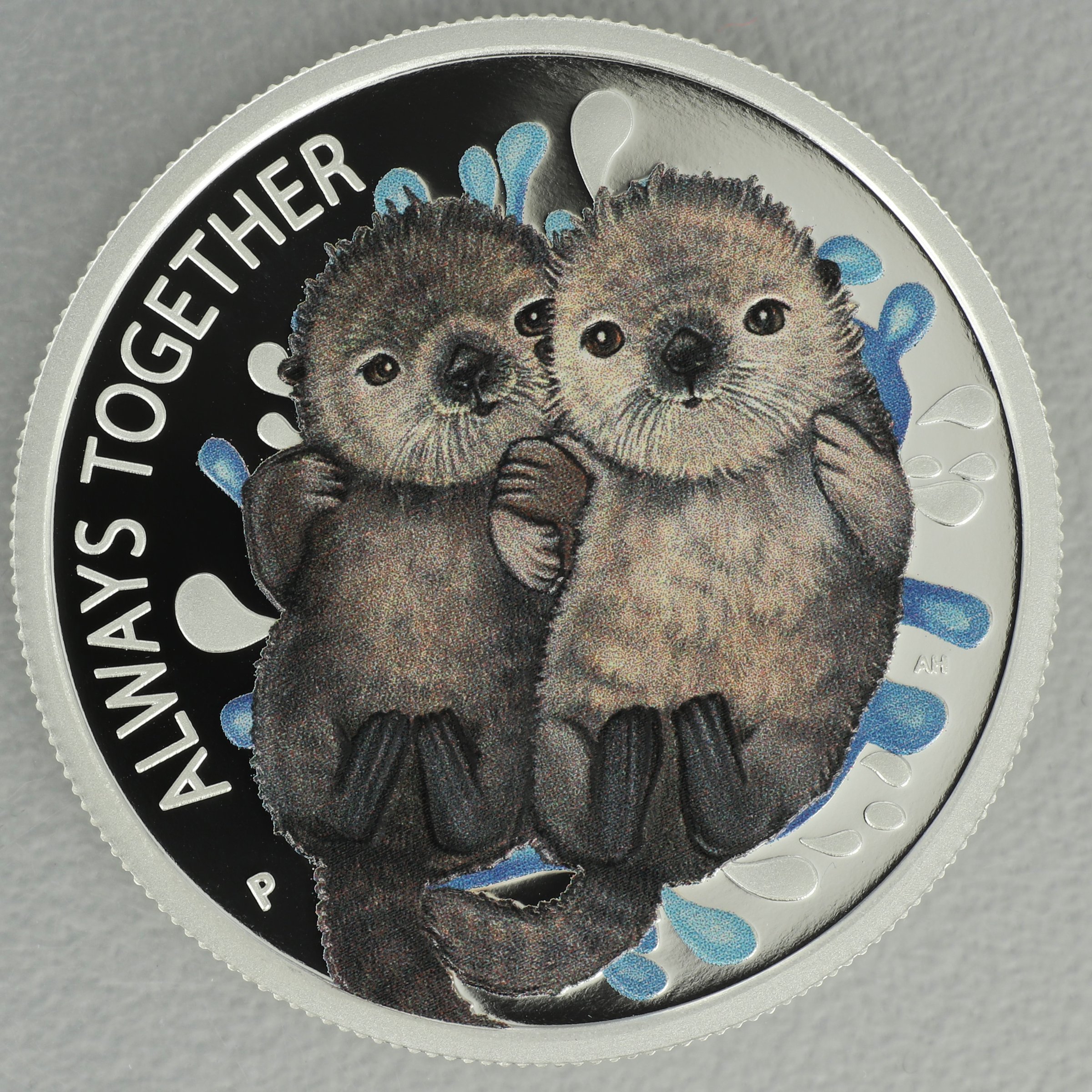 Silbermünze 1/2oz "Otter Babies 2020" (Tuvalu) Always Together (Tuvalu) - Hauptansicht