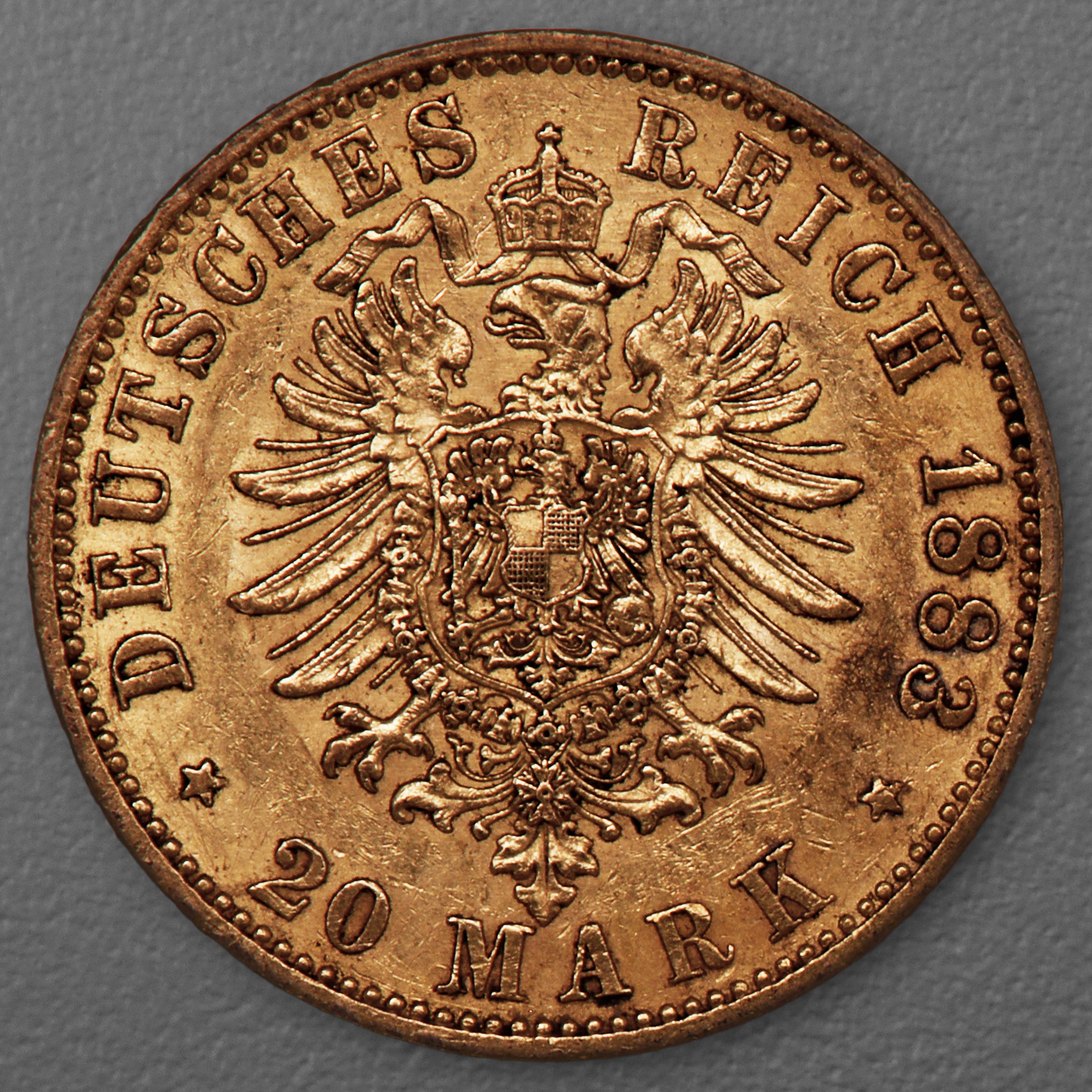 Goldmünze 20 Mark "Wilhelm I." 1883-A J.246 (Preußen) - Detailansicht 1
