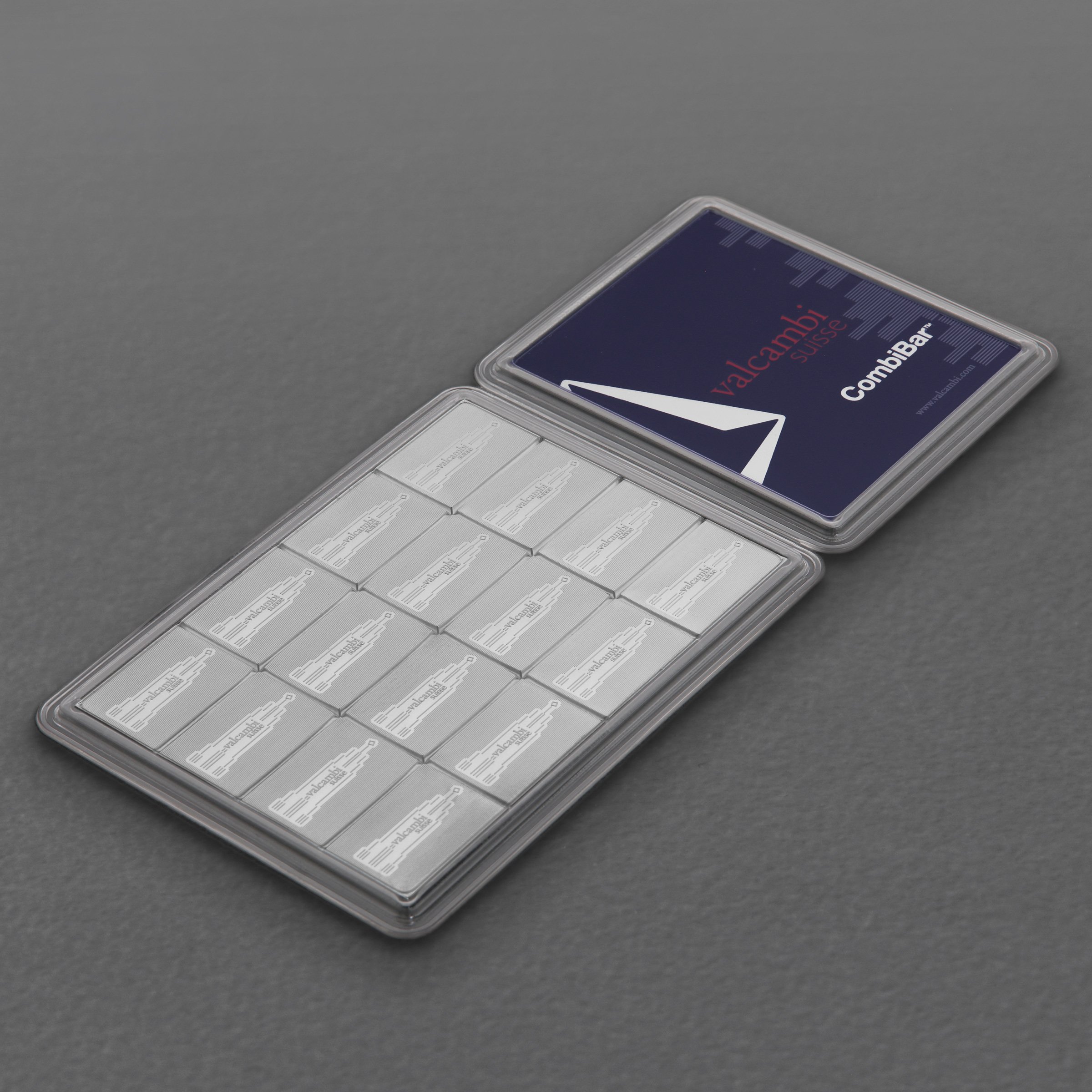 Silbertafel 16 x 1/4oz VALCAMBI "Skyline" CombiBar - Detailansicht 6