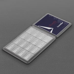 Silbertafel 16 x 1/4oz VALCAMBI "Skyline" CombiBar - Miniaturansicht 7