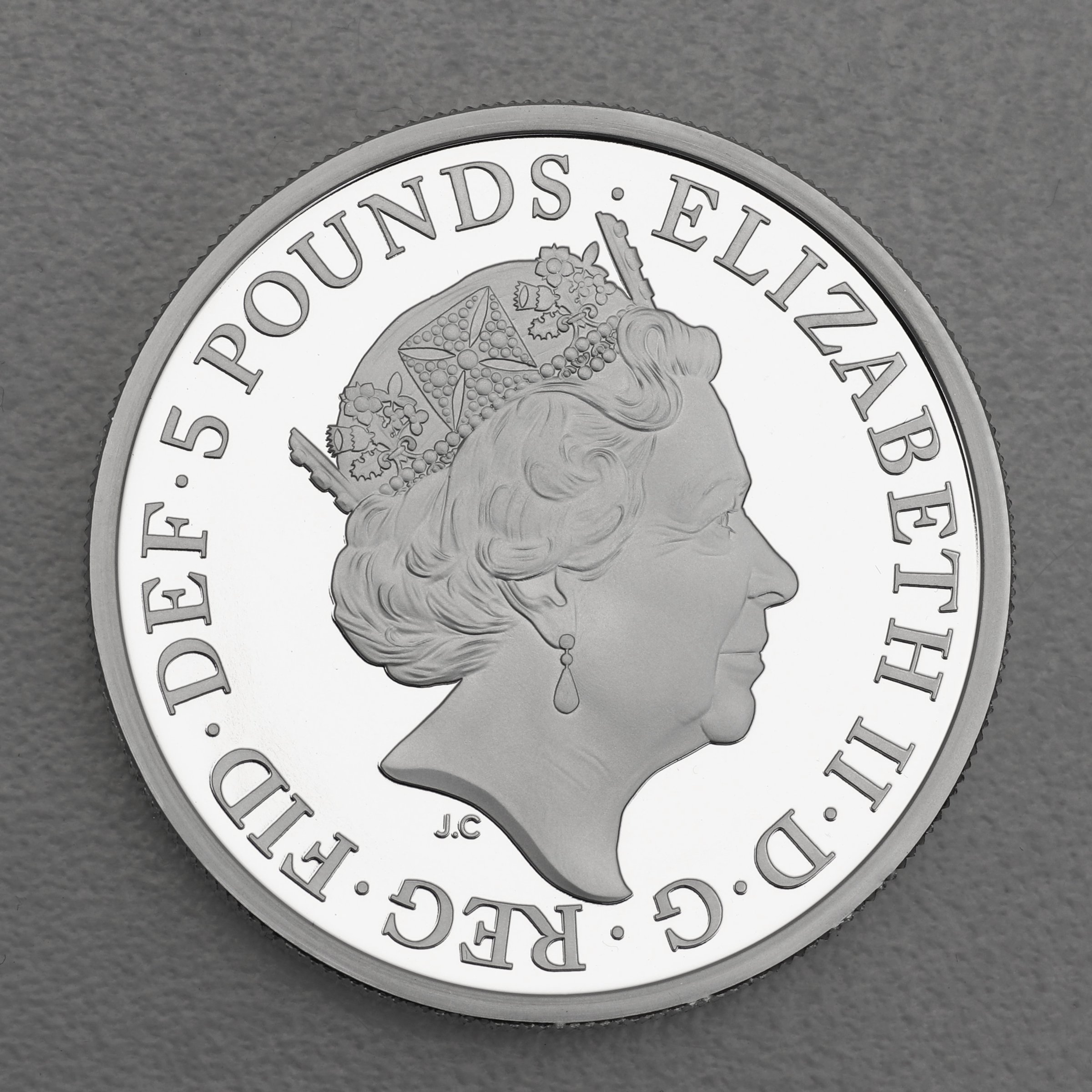 Silbermünze 2oz "Lion of England" 2022 (PP) Royal Tudor Beasts (Großbritannien) - Detailansicht 1