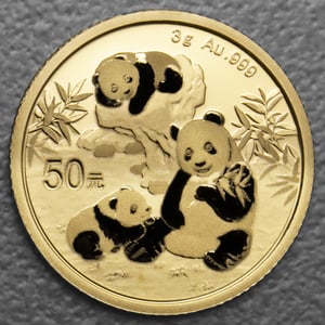 Goldmünze 3g "Panda" 2025 (China) - Hauptansicht