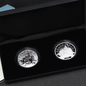 Silbermünzen "Britannia" 2021 (PP) Set – 2-teilig (Großbritannien) - Hauptansicht