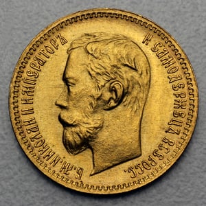 Goldmünze 5 Rubel "Nikolaus II." (Russland) - Hauptansicht