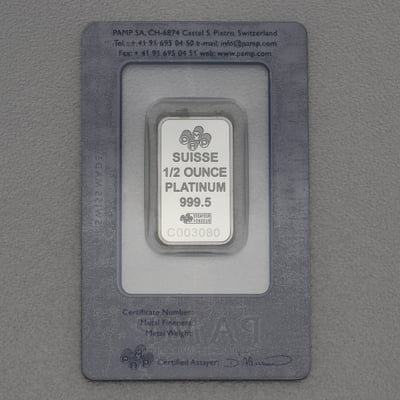 Platinbarren 1/2oz "Fortuna" PAMP - Miniaturansicht 2