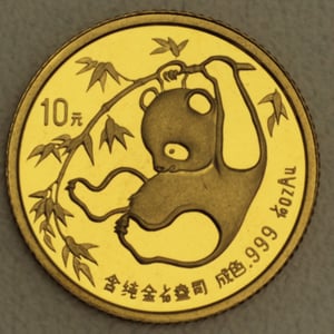 Goldmünze 1/10oz "Panda" 1985 (China) - Hauptansicht