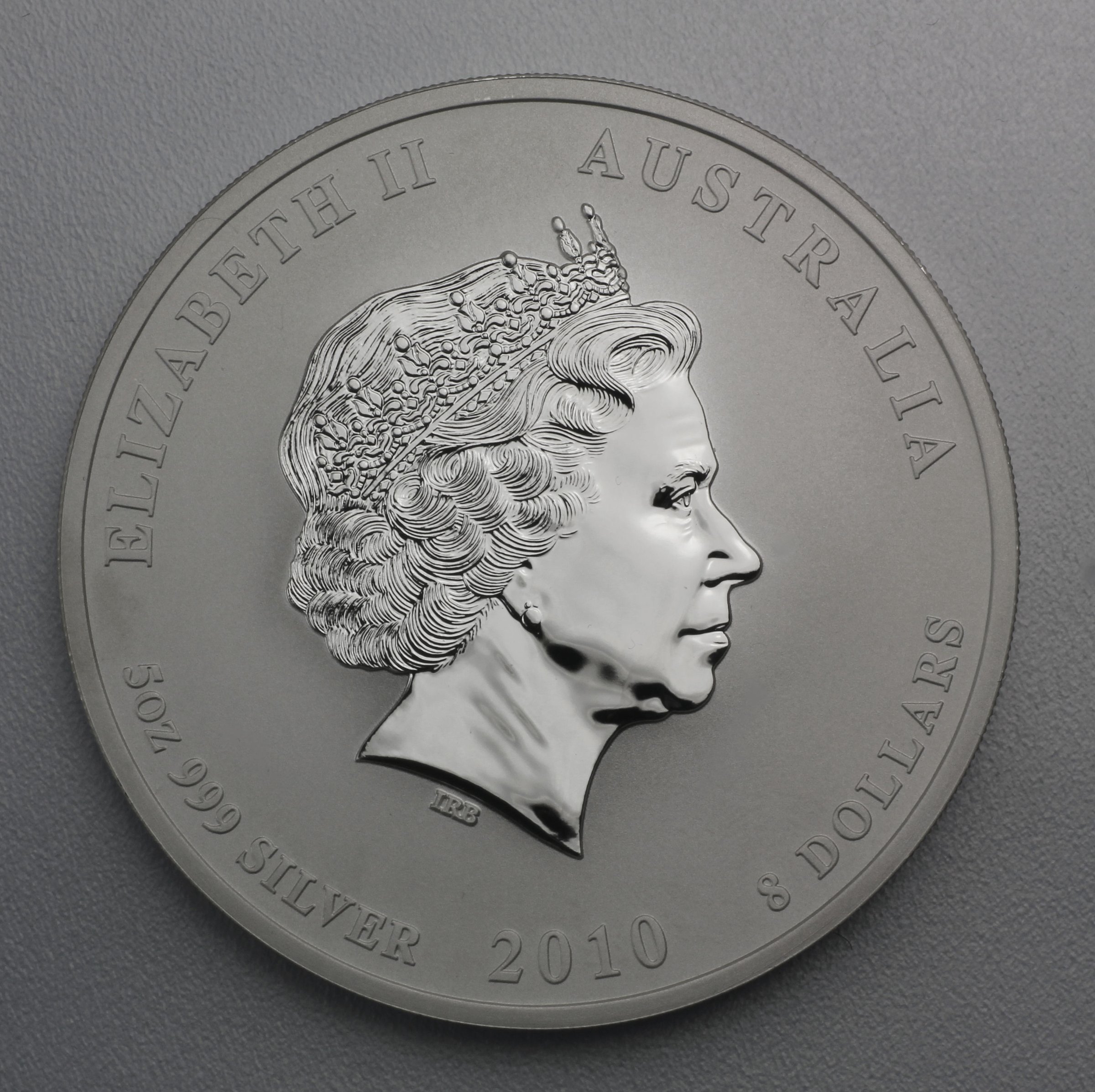 Silbermünze 5oz "Tiger" 2010 (koloriert) Lunar II – Year of the Tiger (Australien) - Detailansicht 1
