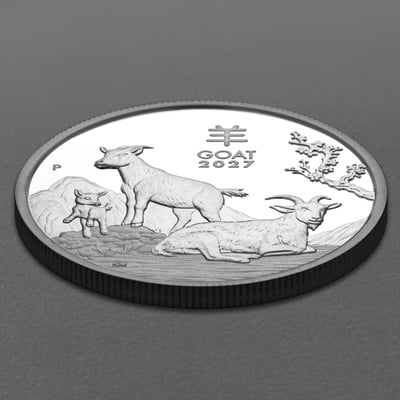Silbermünze 1/2oz + 1oz + 2oz "Ziege" 2027 (PP) Set 3-teilig Lunar III (Australien) - Miniaturansicht 4