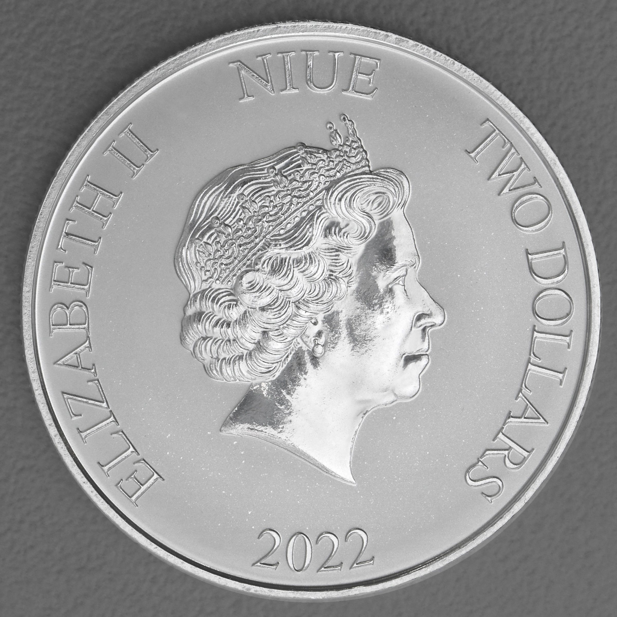 Silbermünze 1oz "Dagobert Duck" 2022 Disney – 75. Jubiläum diff. (Niue) - Detailansicht 1