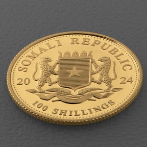 Goldmünze 1/10oz "Elefant" 2024 African Wildlife (Somalia) - Miniaturansicht 4