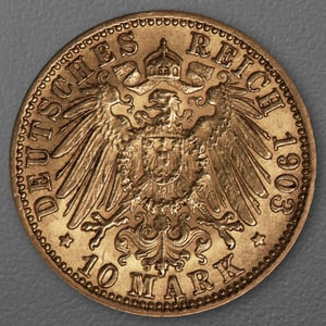 Goldmünze 10 Mark "Friedrich I." 1903-G J.190 (Baden) - Miniaturansicht 2