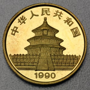 Goldmünze 1/4oz "Panda" 1990 (China) - Miniaturansicht 2