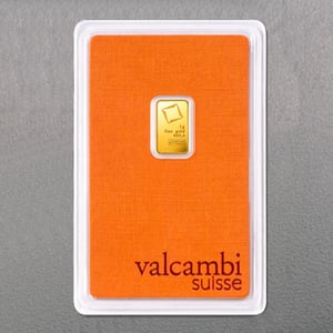 Goldbarren 1g VALCAMBI geprägt - Hauptansicht