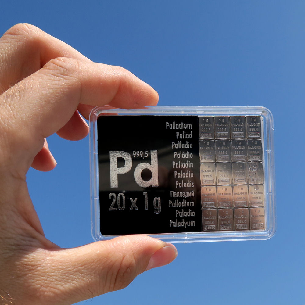 Palladiumtafel (20x 1g Feinpalladium) "CombiBar" - Detailansicht 5