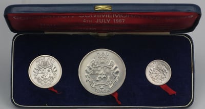 Palladiummünzen "Coronation 1967 Set" 1 Hau + 1/2 Hau + 1/4 Hau (Tonga) - Miniaturansicht 5