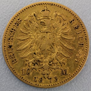 Goldmünze 10 Mark "Stadtwappen Hamburg" 1873-B J.206 (Hamburg) - Miniaturansicht 2
