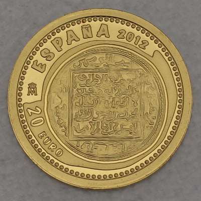 Goldmünze 20 Euro "Dinar Almohade" 2012 Juwelen der Numismatik (Spanien) - Miniaturansicht 1