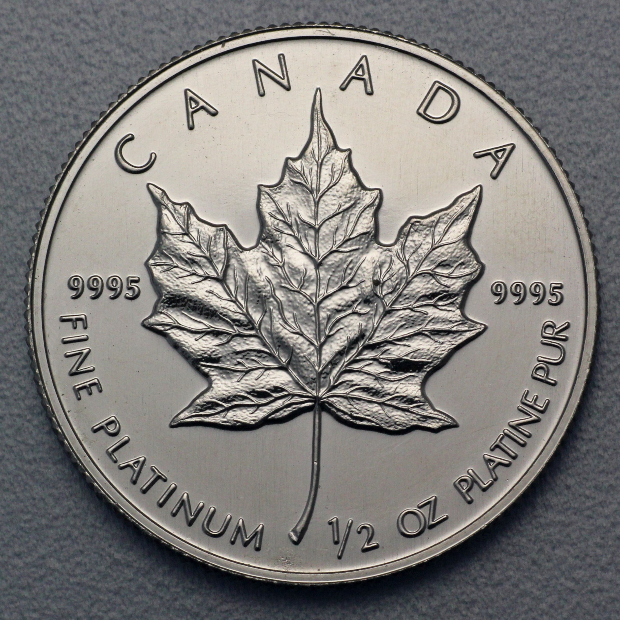 Platinmünze 1/2oz "Maple Leaf" 19% (Kanada) - Hauptansicht