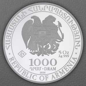 Silbermünze 5oz "Arche Noah" aktueller Jahrgang (Armenien) - Miniaturansicht 2