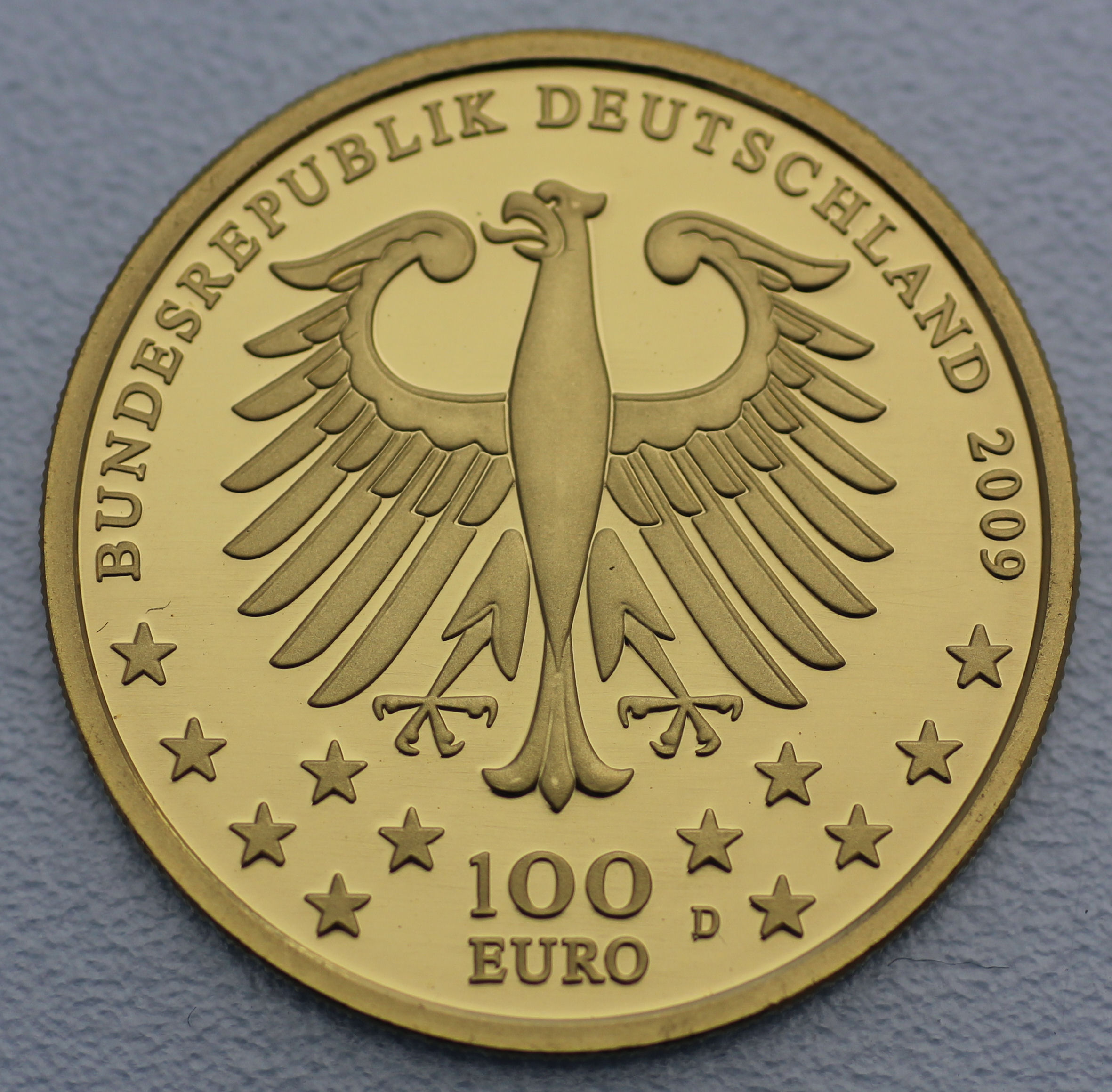 Goldmünze 100 Euro "Trier" 2009 Unesco-Weltkulturerbe (Deutschland) - Detailansicht 1