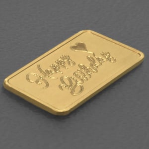 Goldbarren 2,5g Gravur "Happy Birthday" - Miniaturansicht 3