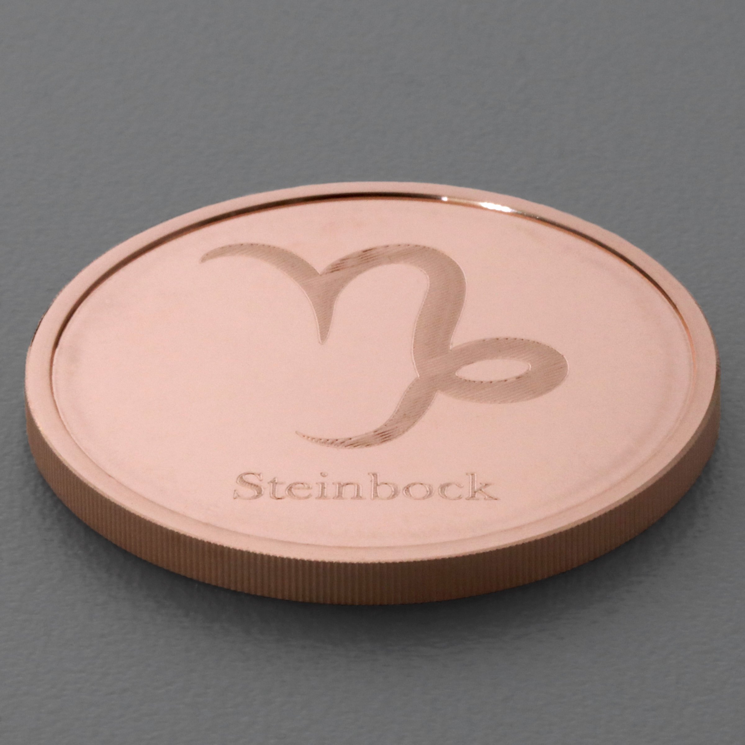 Kupfermedaille "Sternzeichen Steinbock" Gravurmedaille - Detailansicht 2