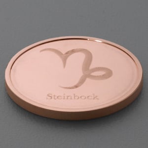 Kupfermedaille "Sternzeichen Steinbock" Gravurmedaille - Miniaturansicht 3
