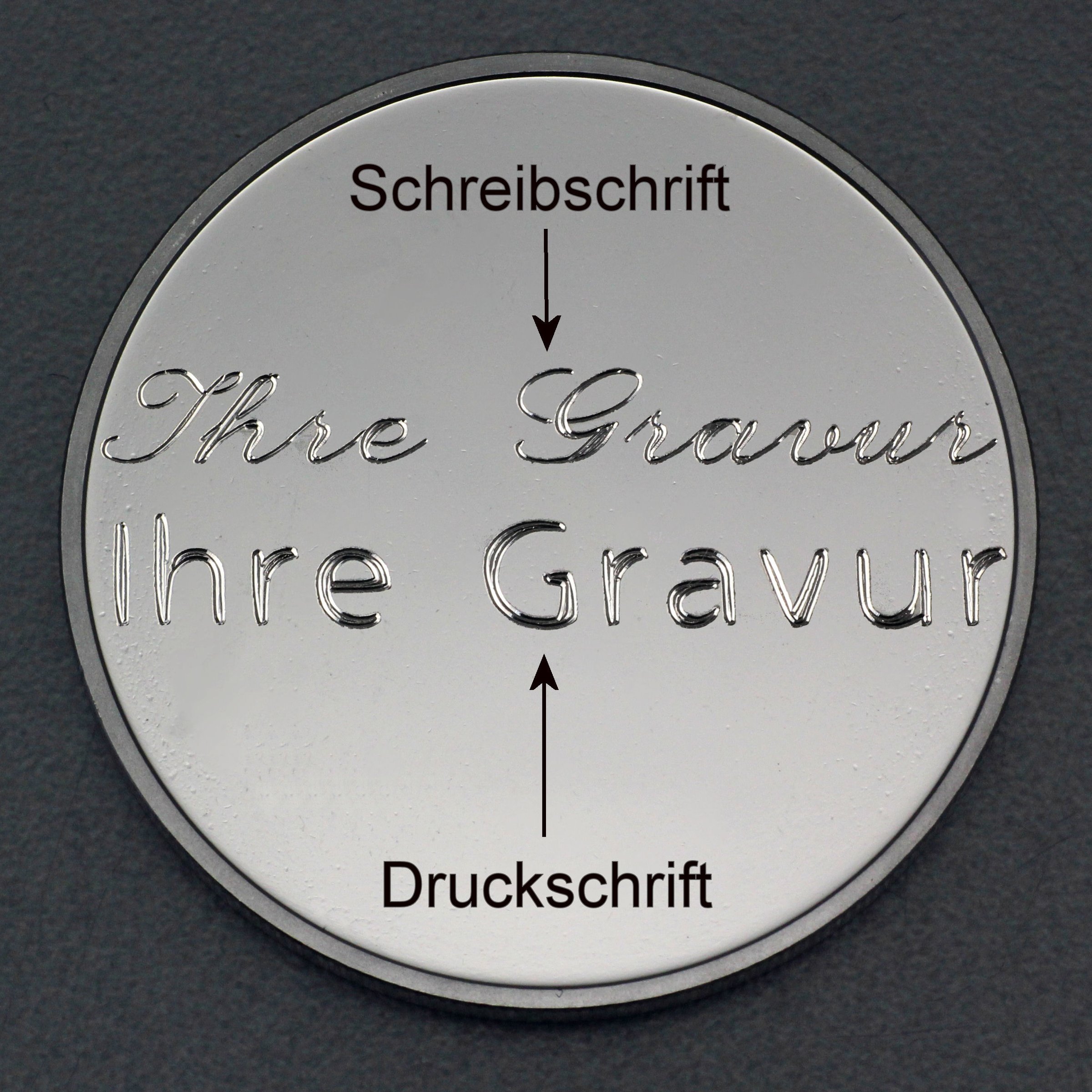 Silbermedaille 1oz (Lorbeerkranz), gravierbar - Detailansicht 3