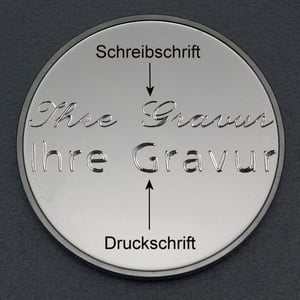 Silbermedaille 1oz (Lorbeerkranz), gravierbar - Miniaturansicht 4