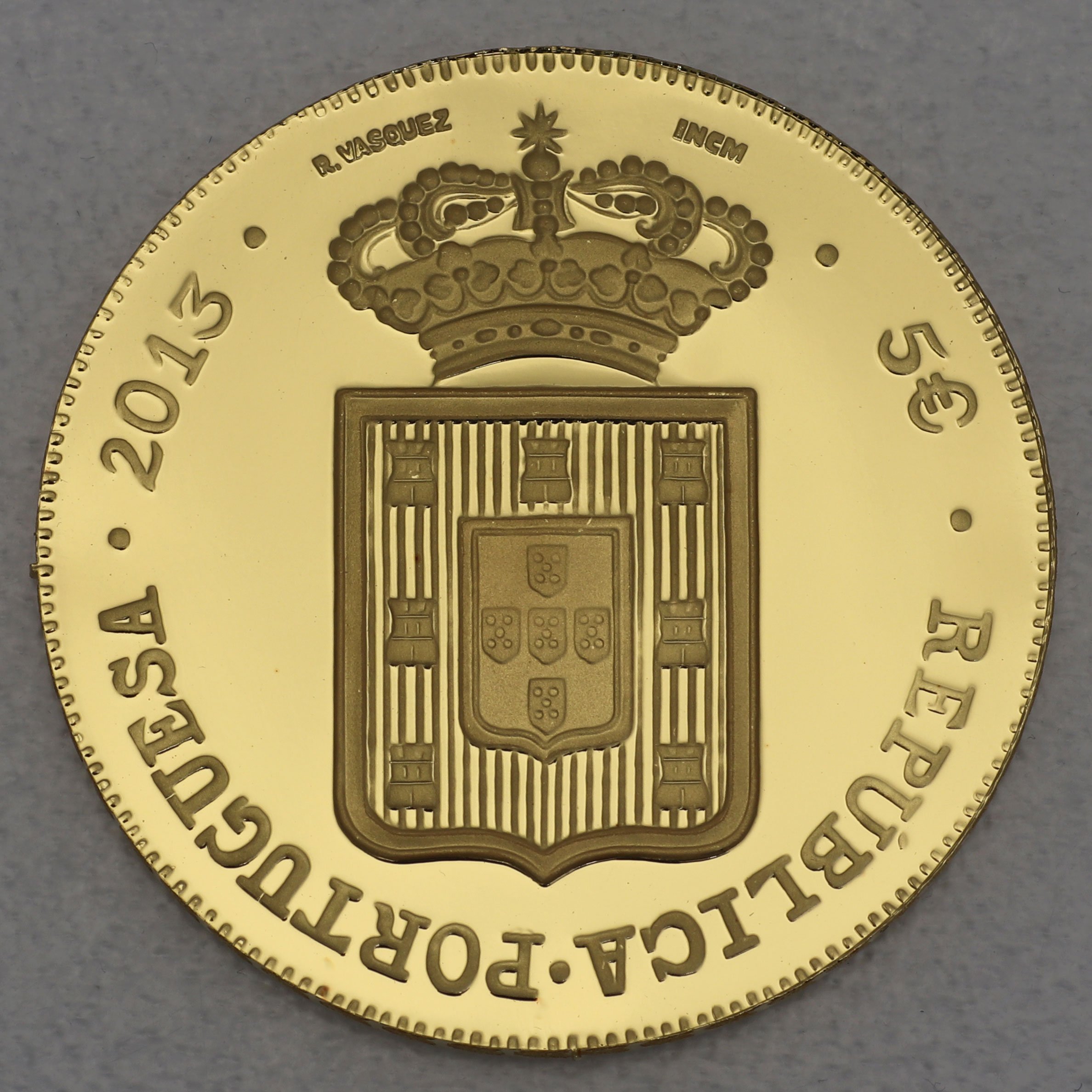 Goldmünze 5 Euro "D. Maria II de Portugal" 2013 Numismatic Treasures (Portugal) - Detailansicht 1