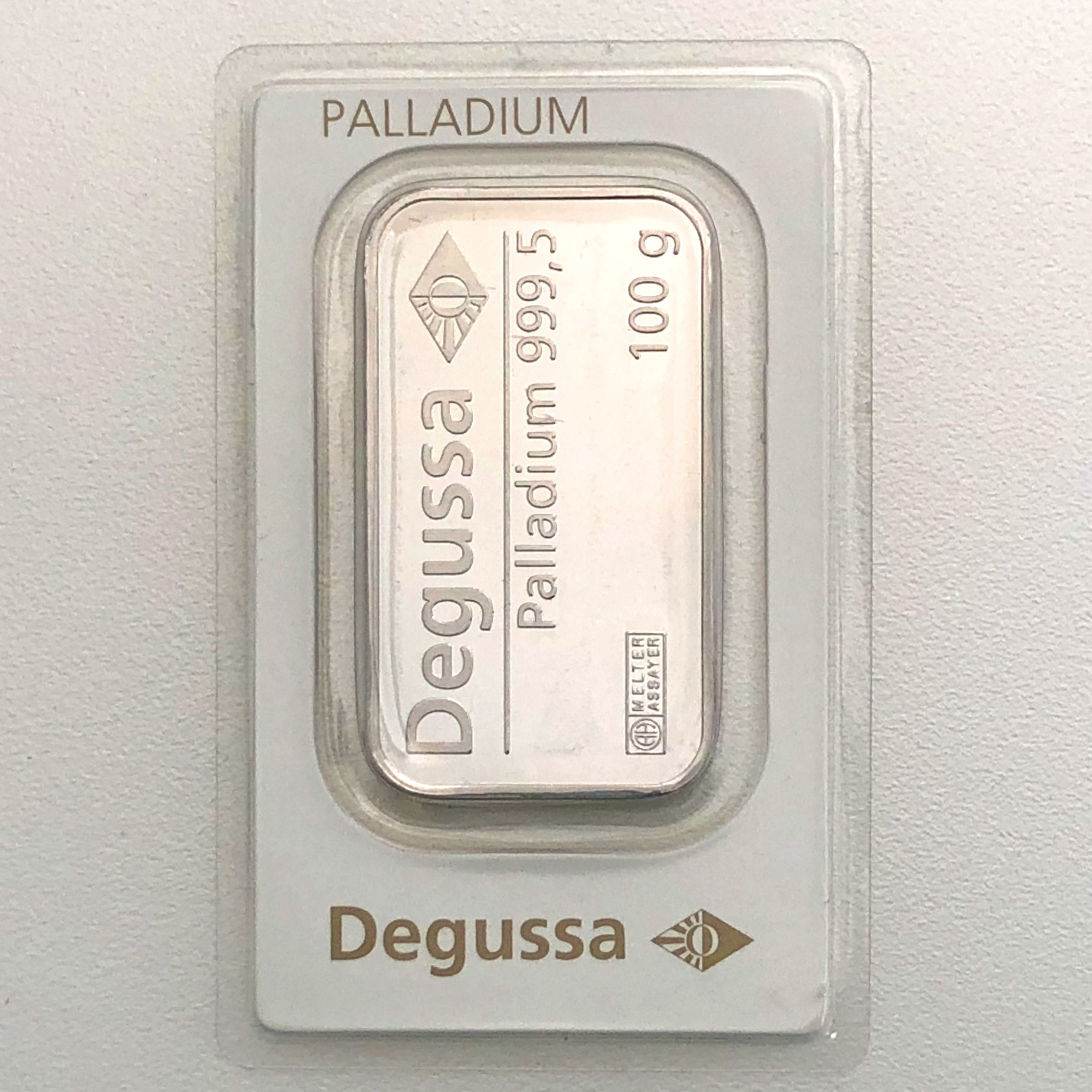 Palladiumbarren 100g "DEGUSSA" - Hauptansicht
