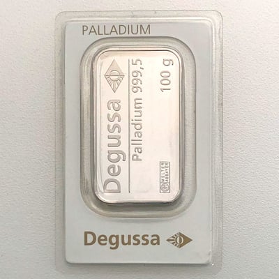 Palladiumbarren 100g "DEGUSSA" - Miniaturansicht 1