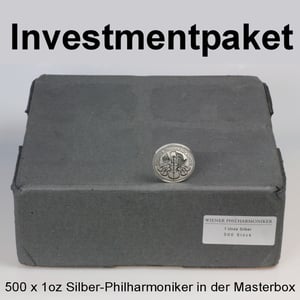 Silbermünze 500 x 1oz "Wiener Philharmoniker" aktueller Jahrgang Masterbox (Österreich) - Hauptansicht