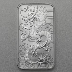 Silber Münzbarren 1oz "Rectangular Dragon" 2018 (Australien) - Miniaturansicht 1