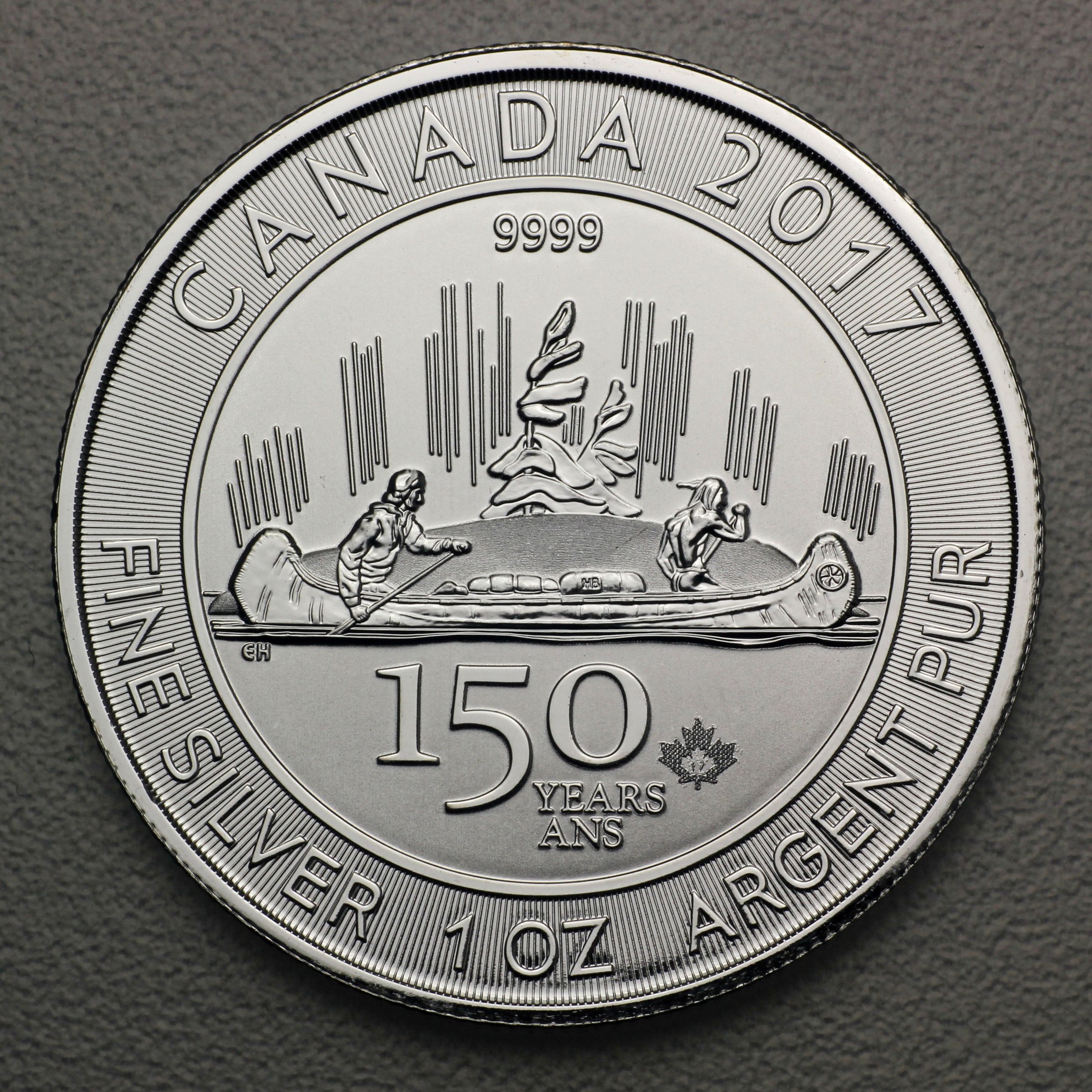 Silbermünze 1oz "Voyageur" 2017 150-jähriges Bestehen von Kanada (Kanada) - Hauptansicht