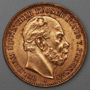 Goldmünze 20 Mark "Wilhelm I." 1886-A J.246 (Preußen) - Hauptansicht